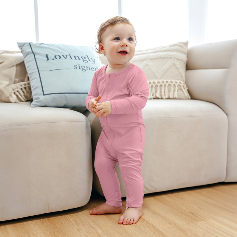 Lovingly Signed Pink Bamboo Long Sleeve Bodysuit - Set of 3 (Size 3-6 months) - Image 2